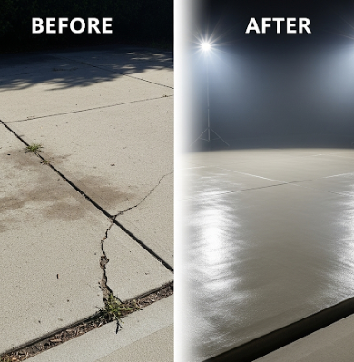 From Sunken to Supermodel: A Concrete Slab's Extreme Makeover