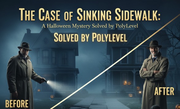 The Case of the Sinking Sidewalk: A Halloween Mystery Solved by PolyLevel