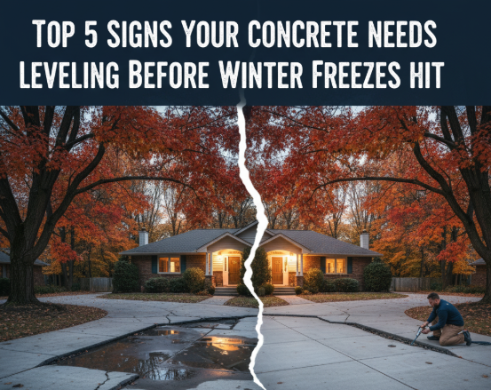 Top 5 Signs Your Concrete Needs Leveling Before Winter Freezes Hit