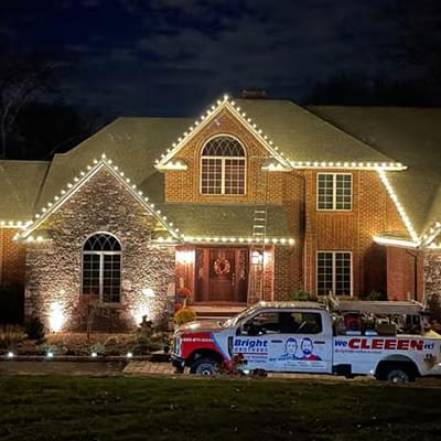 Holiday lighting by Bright Brothers of Space City