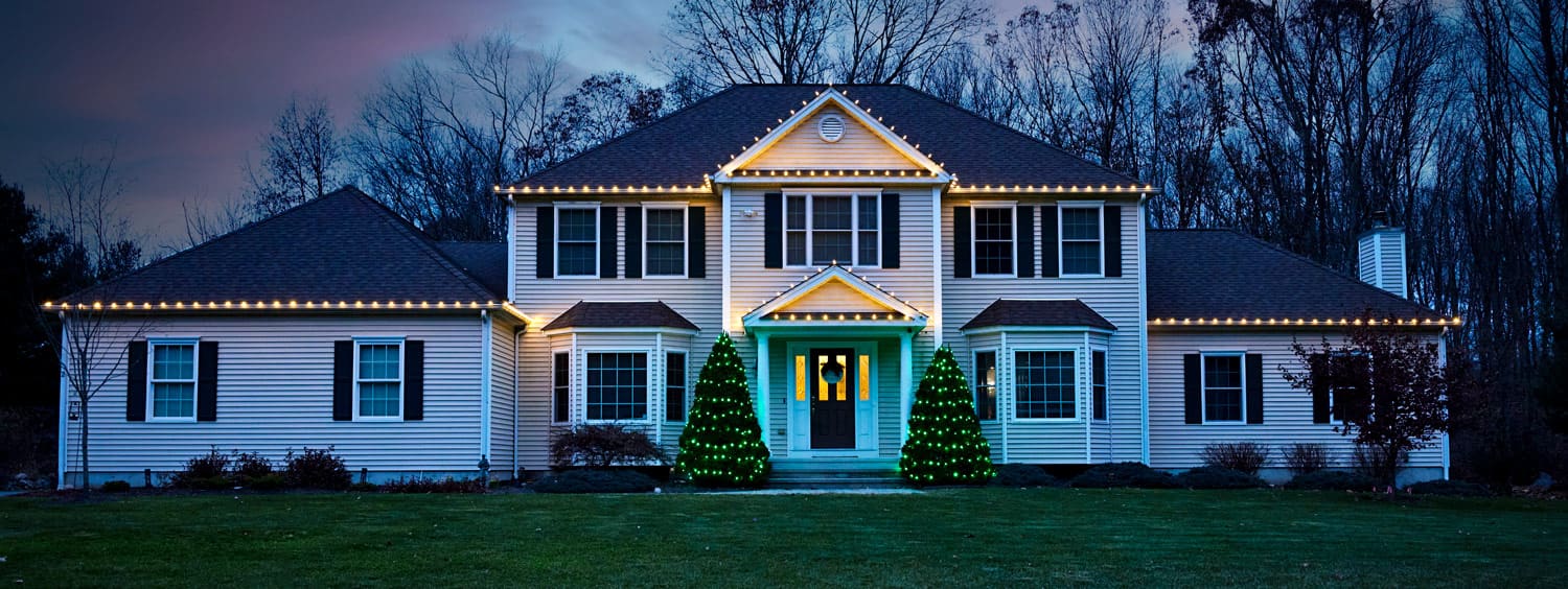 Holiday lighting by Bright Brothers of Space City