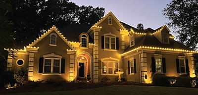 holiday lighting by Bright Brothers of Space City