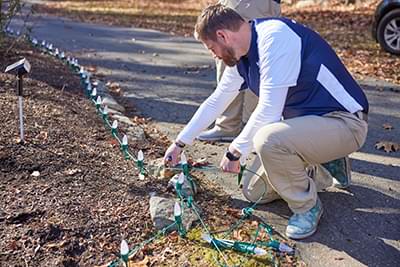 holdiay lighting by Bright Brothers of Space City