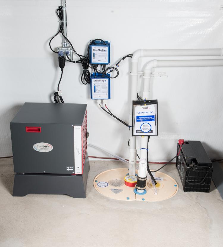 Stained, Cracked Foundation