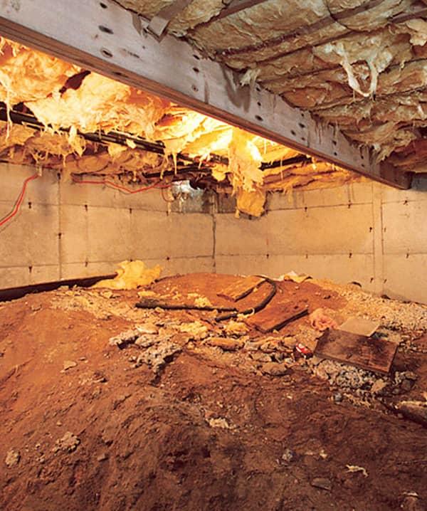Crawlspace before