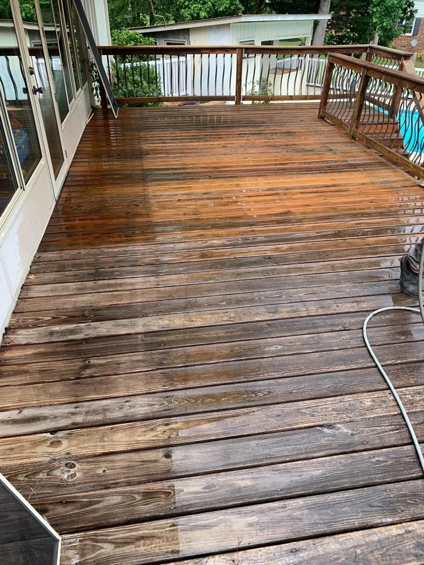After our team completes a deck cleaning in Houston