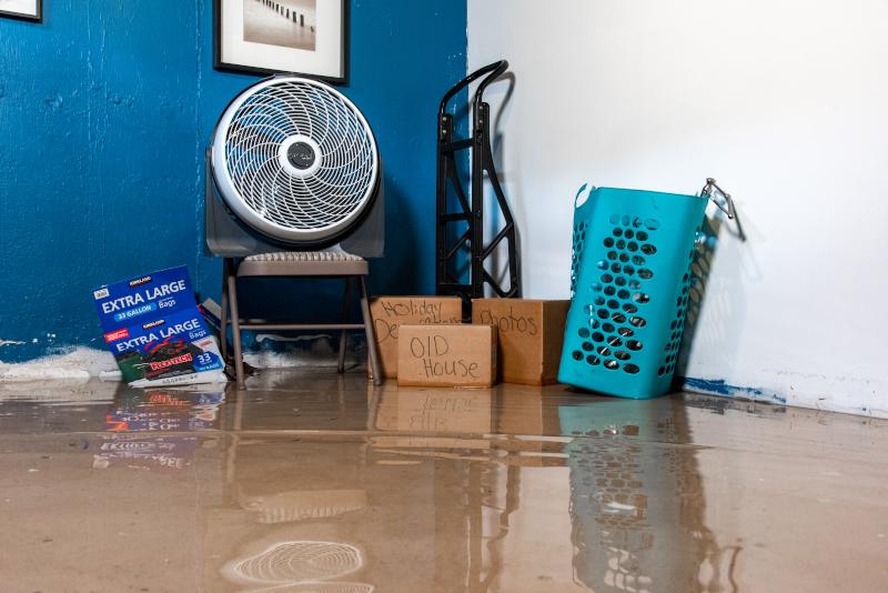 Flooded basement in Omaha