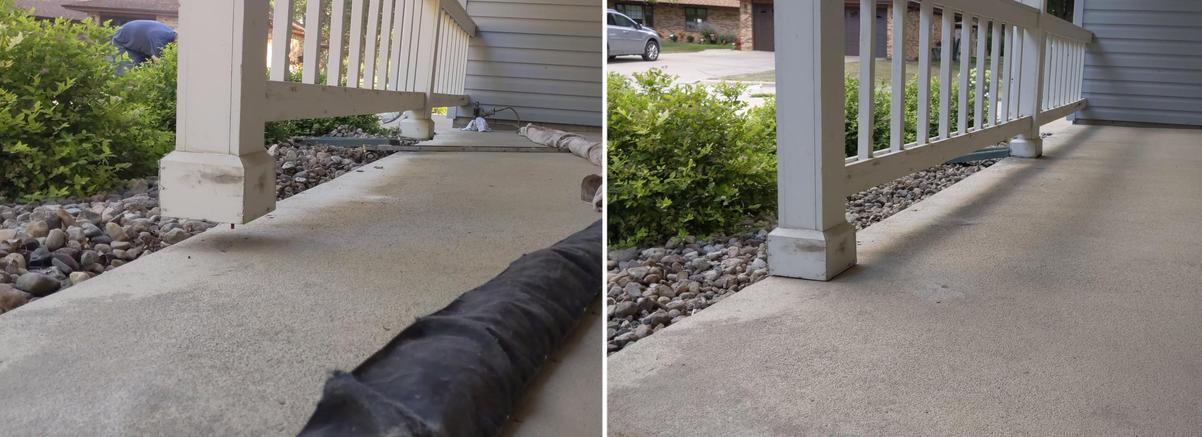 Cracked Porch fixed with Polylevel