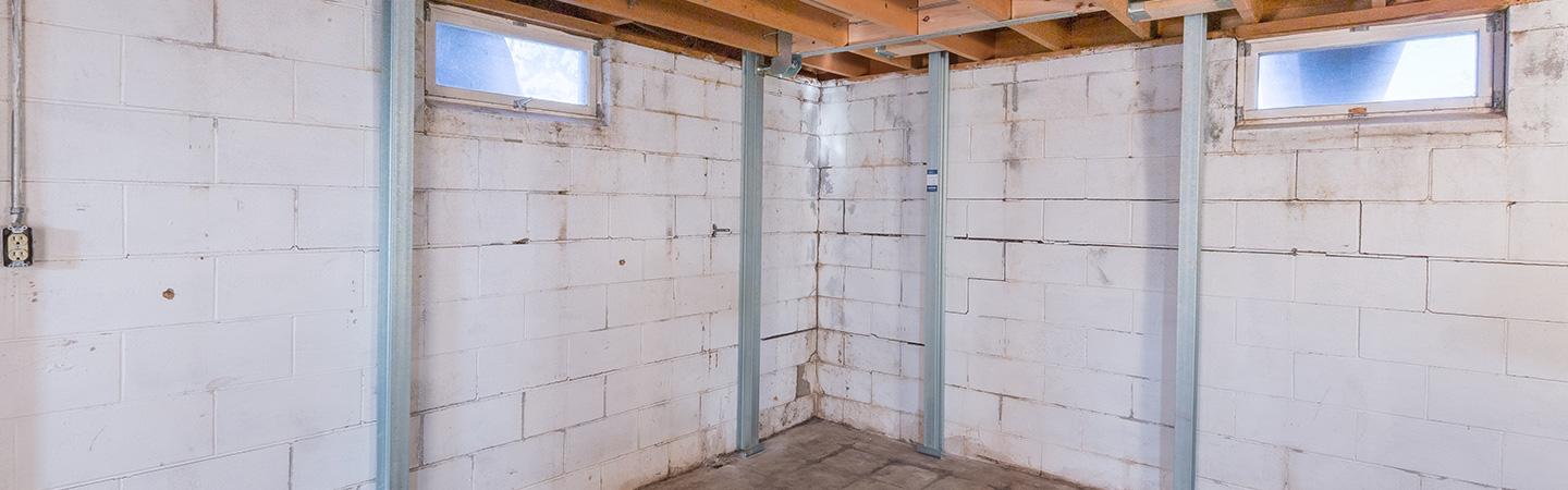 wall brace and beams