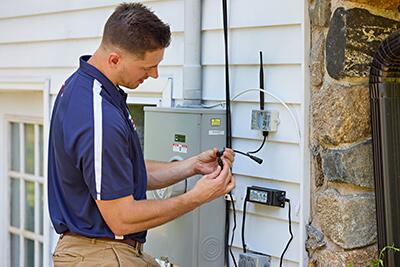 Installing permanent outdoor lighting by Bright Brothers