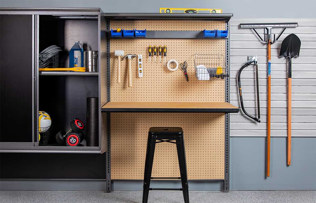 Garage Shelving Plus Workbench DIY