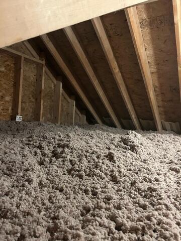 Cellulose attic insulation installation in Portland, ME