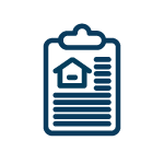 Illustration: specialist inspecting the home and surrounding conditions