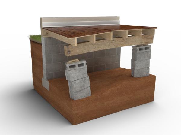 Crawl space no supports