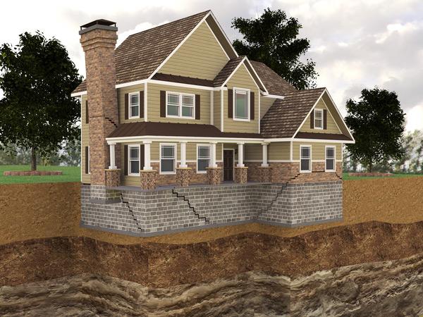 Foundation cracks without piers