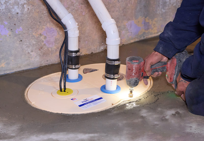 Sump pump and waterproofing system maintenance