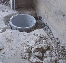 Installing a Sump Pump Liner in Rockford, IL