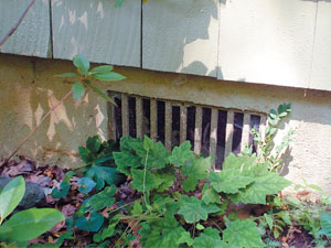 Grated Crawl Space Vents outside a home in Edmonton, AB