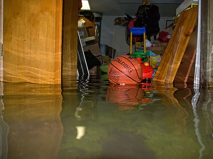 Flooded basement in a Tonawanda home.