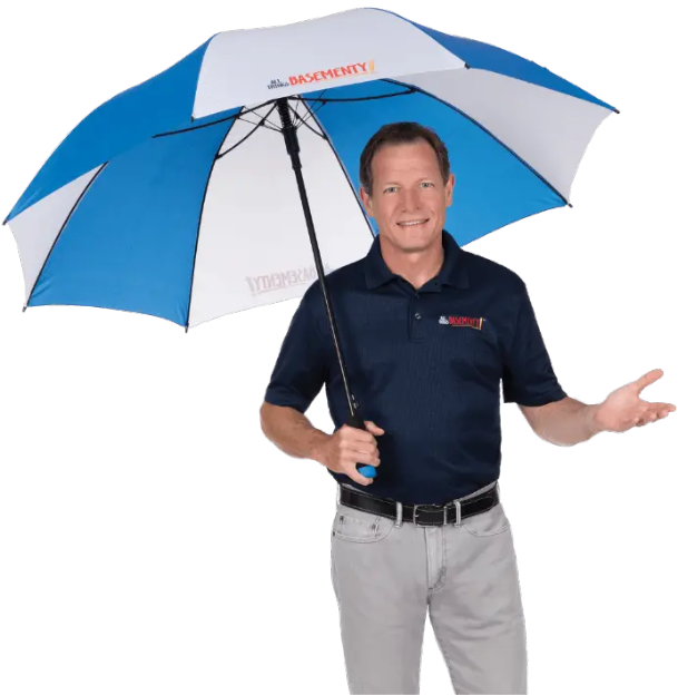 LJ holding umbrella