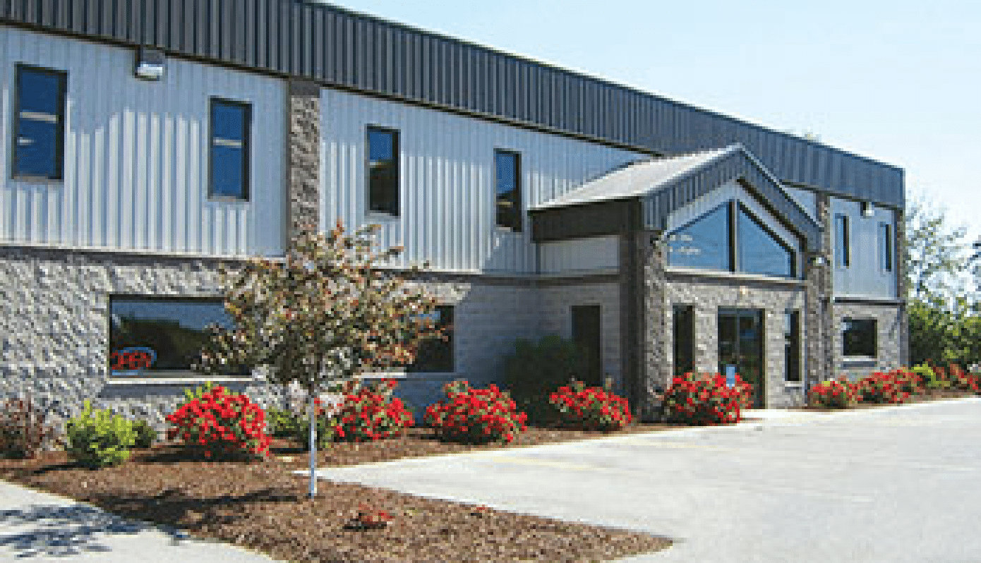 Clean Water Center office with landscaped entrance