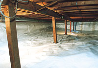 Crawl space sealed with CleanSpace® System