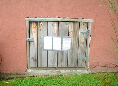 Before look of crawl space door