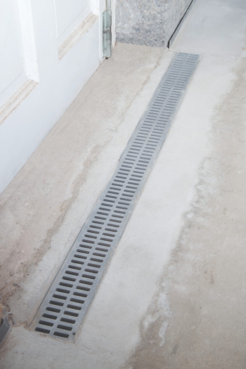 Basement drainage system installation