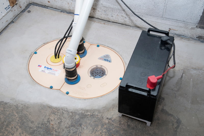 sump pump installation in basement