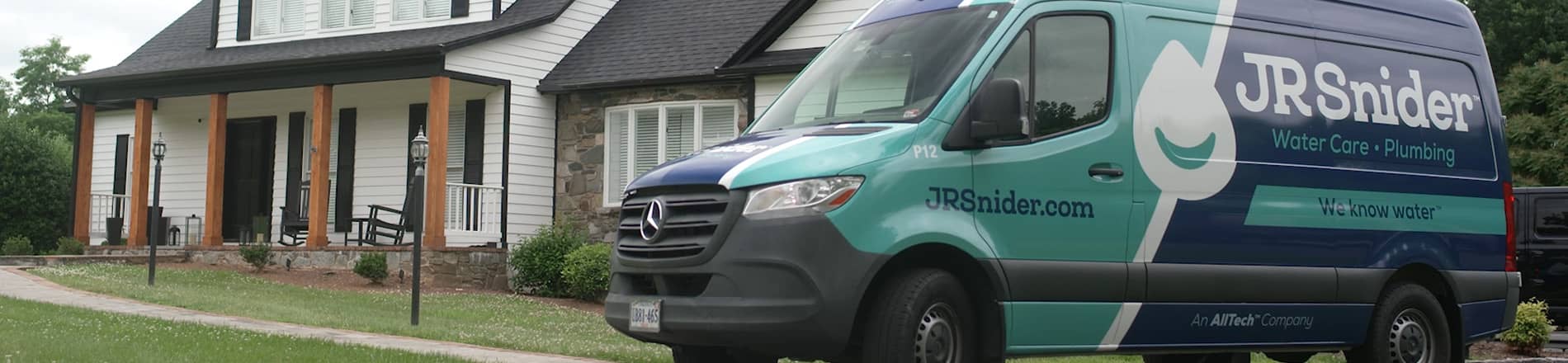 Service vans outside shop