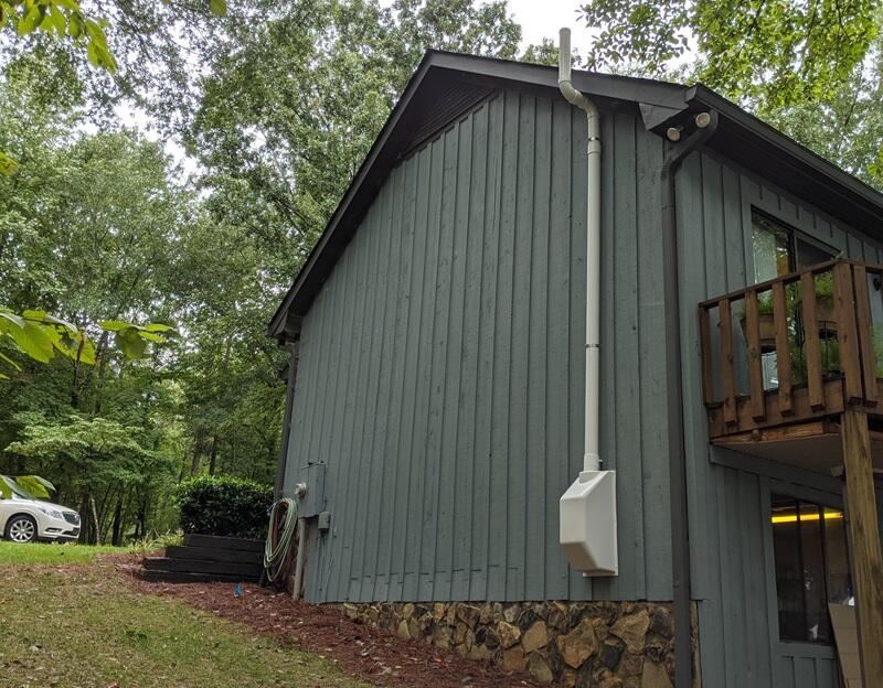 Replacement radon fan installation in Athens, GA