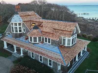 Klaus Larsen Roofing replacing a cedar roof