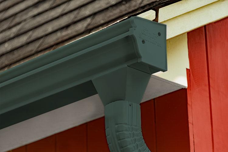 Forest Green Colored Gutter