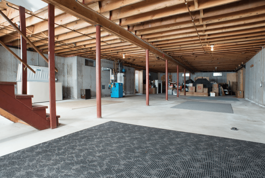 Basement before remodeling