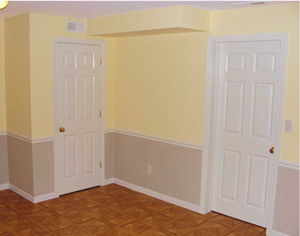 Damaged drywall replaced with an Everlast Wall Restoration System