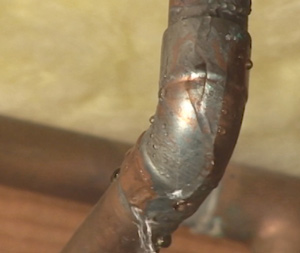 Leaky pipe in the basement