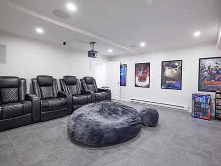 Game Room in a finished basement