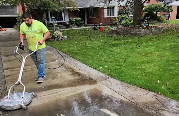 Foamworks cleaning concrete