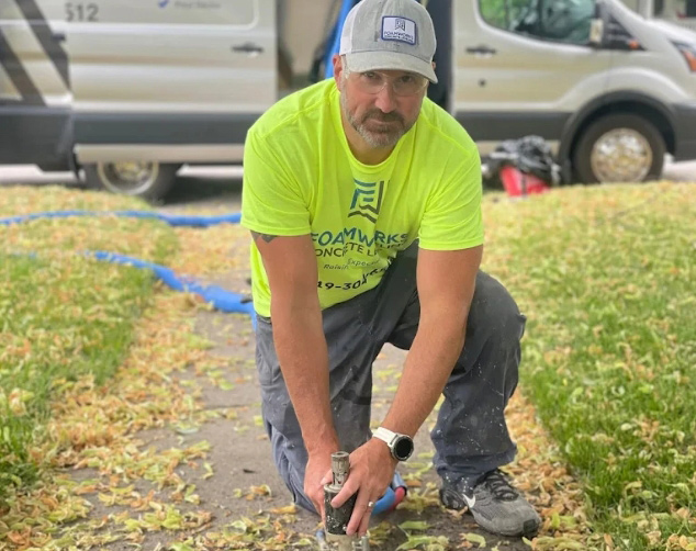 Foamworks team member at work