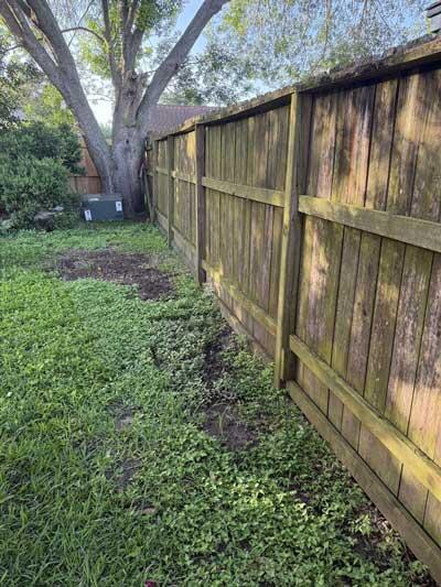 Gutter Cleaning Before in Houston, TX