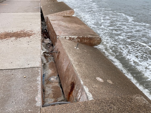 Damaged Seawall Repair