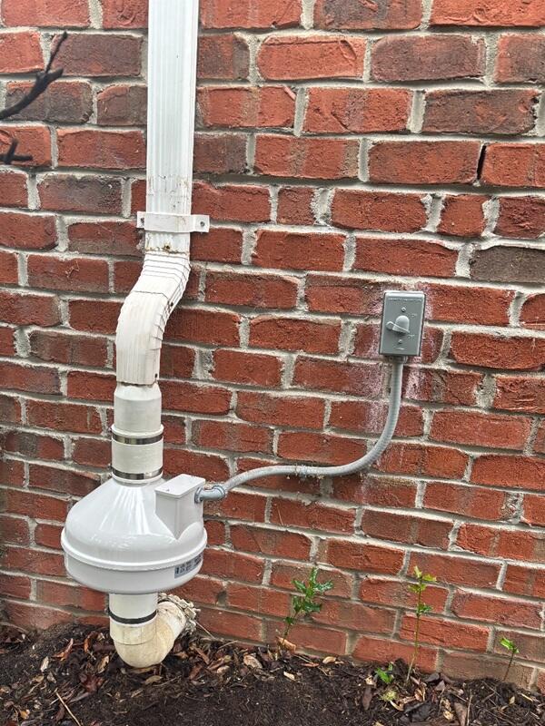Replacement radon fan installation in Winston Salem, NC