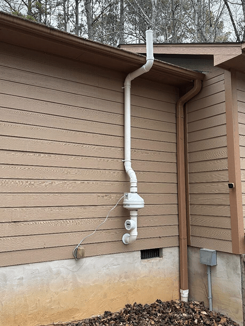 Radon Fan Installation in Raleigh home
