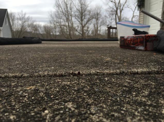 Repaired concrete slab after crack repair in Greater Chicago & Northwest Indiana