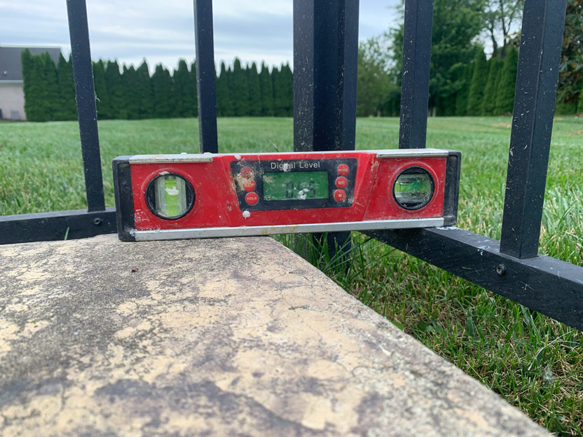 Measuring driveway slab elevation with a digital level in Greater Chicago & Northwest Indiana