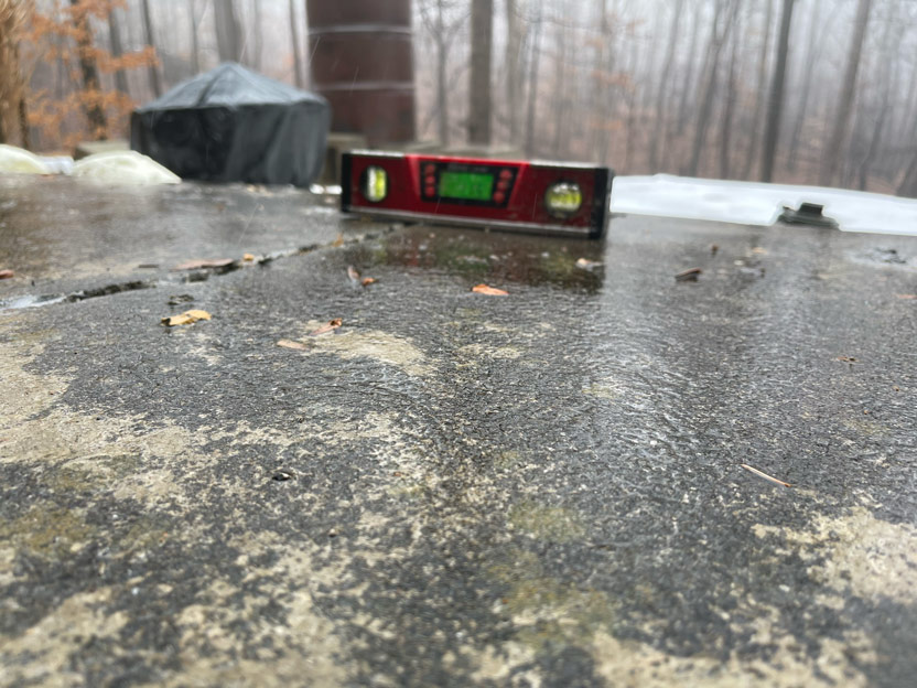Close-up of a crack in a concrete slab in Greater Chicago & Northwest Indiana