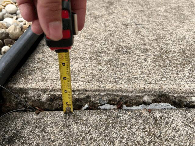 Measuring a void gap beneath a concrete slab in Greater Chicago & Northwest Indiana
