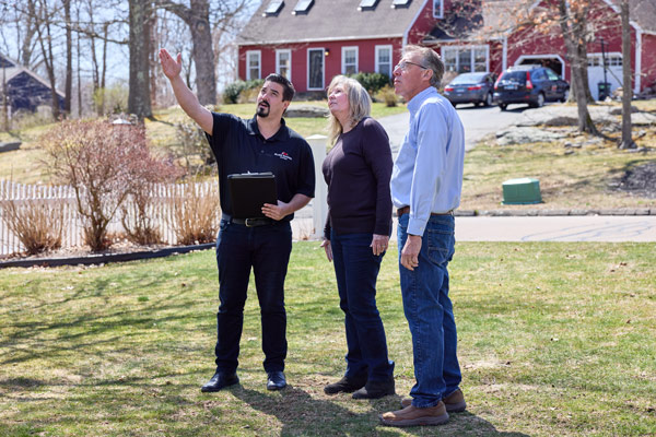 Freedom Roofing sales inspection visit