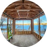 Radon mitigation in progress