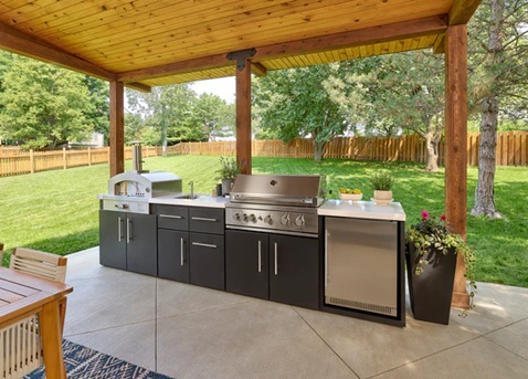outdoor kitchen installation